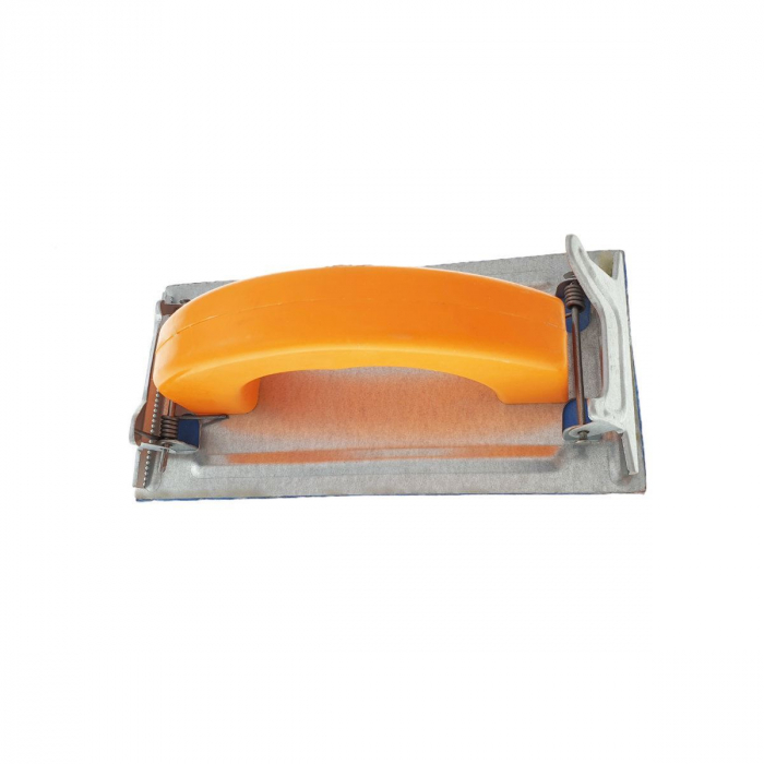 Drisca din metal cu burete FAE-30347, slefuitor 180x85mm , manual , cu maner de plastic si cleme laterale [4]