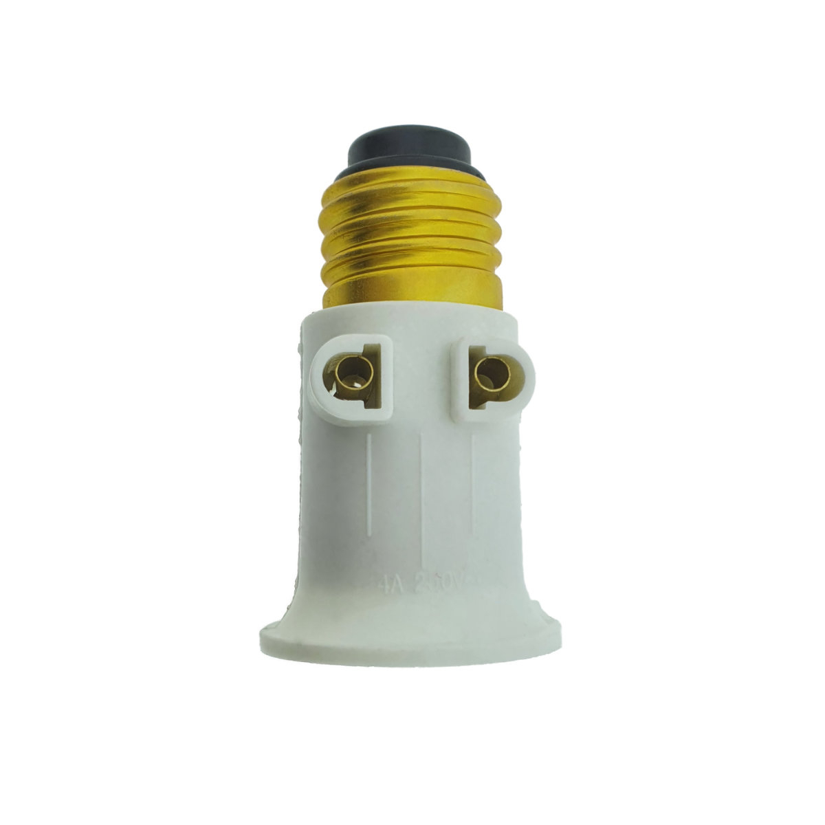 Dulie cu soclu E27 si 2 prize Euro C7, 16A 250V, alba [4]