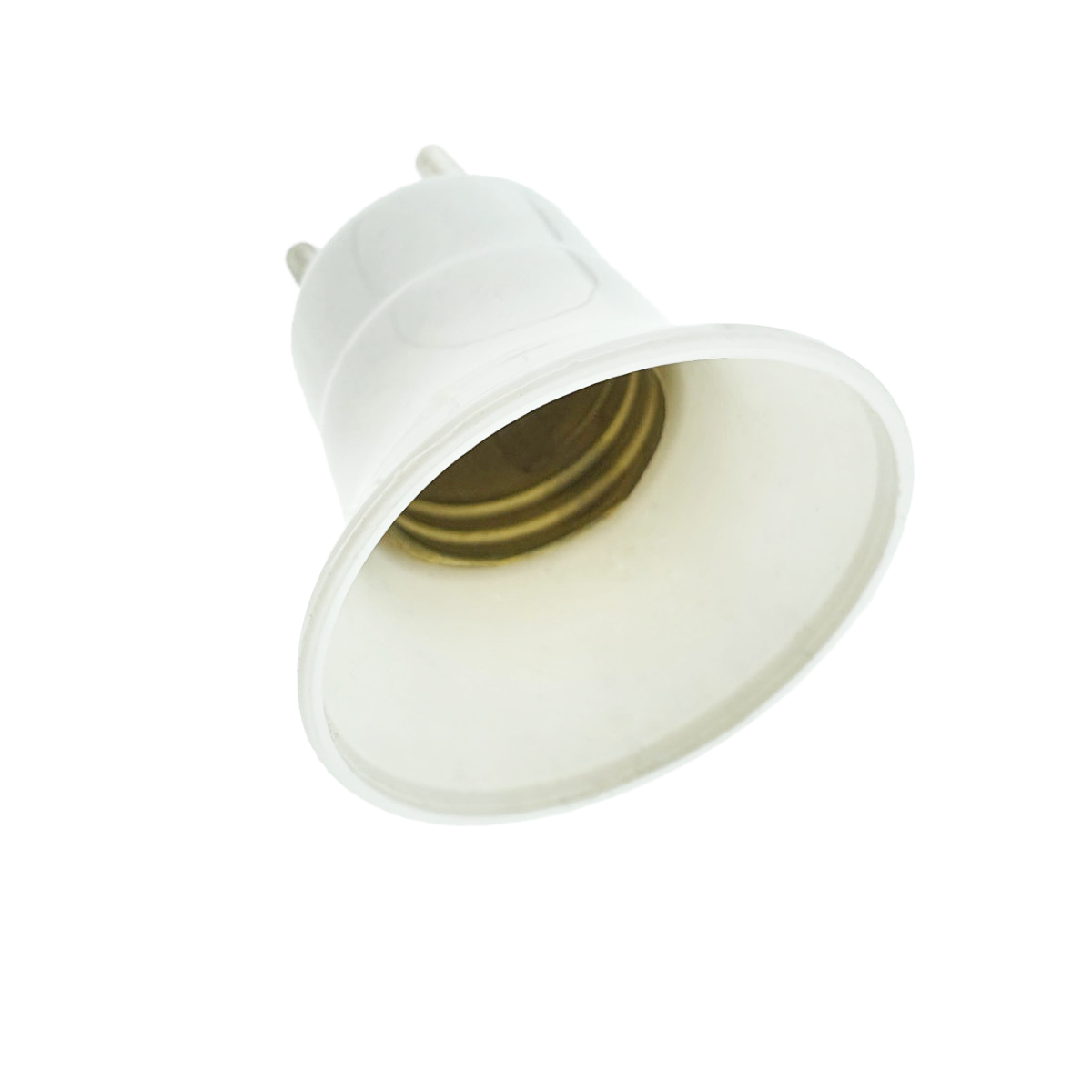 Dulie cu stecher, pentru bec, fasung E27, din plastic, cu conectare la priza retea electrica, alba [3]