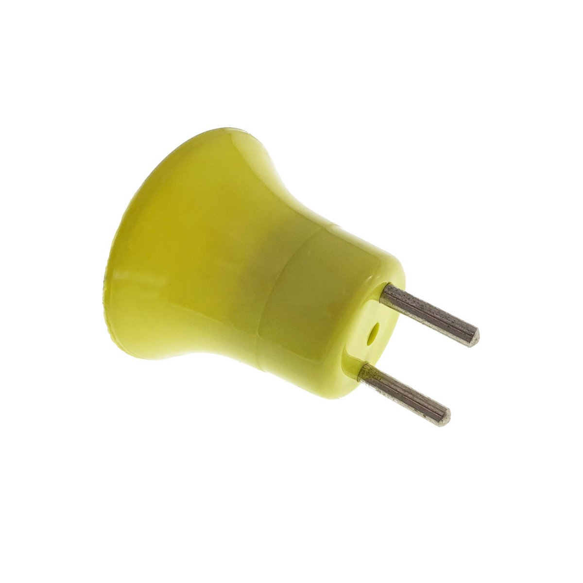 Dulie cu stecher, pentru bec, fasung E27, din plastic, cu conectare la priza retea electrica, galben [5]