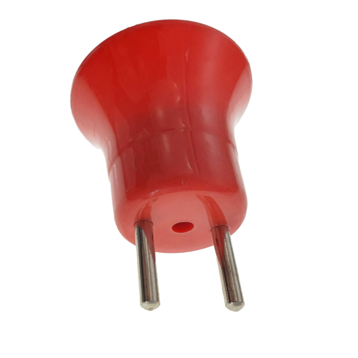 Dulie cu stecher, pentru bec, fasung E27, din plastic, cu conectare la priza retea electrica, rosu [3]