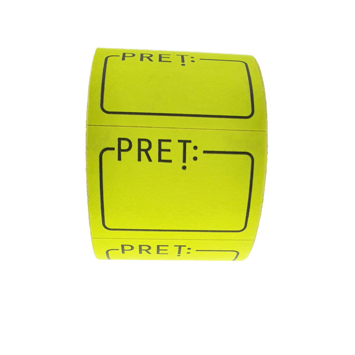 Etichete de pret autoadezive 1.5x3cm, galben fluorescent,la rola [2]