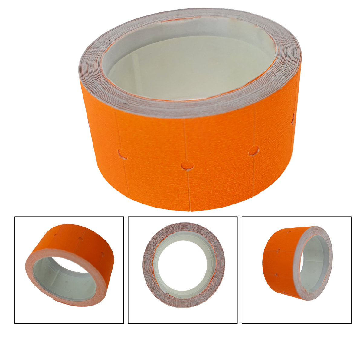 Etichete de pret autoadezive 22x12mm, la rola de 12g, portocaliu fluorescent [3]