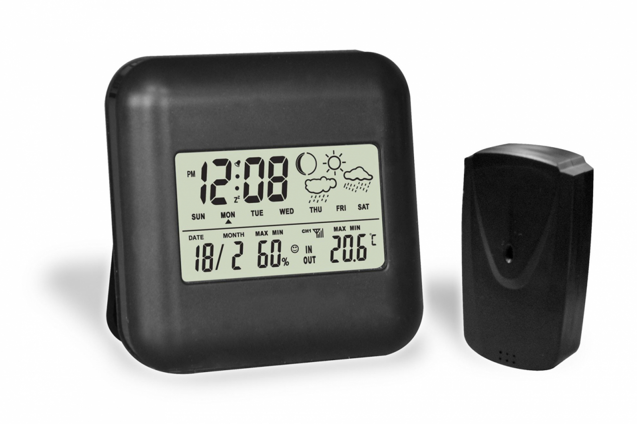 FIESTA DIGITAL WEATHER STATION LCD INDOOR/OUTDOOR WIRELESS BLACK [42292] [5]