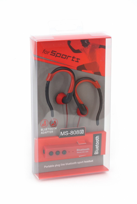 FIESTA EARPHONES BLUETOOTH +SELFIE SHUTTES FIS915 RED[43516] [2]