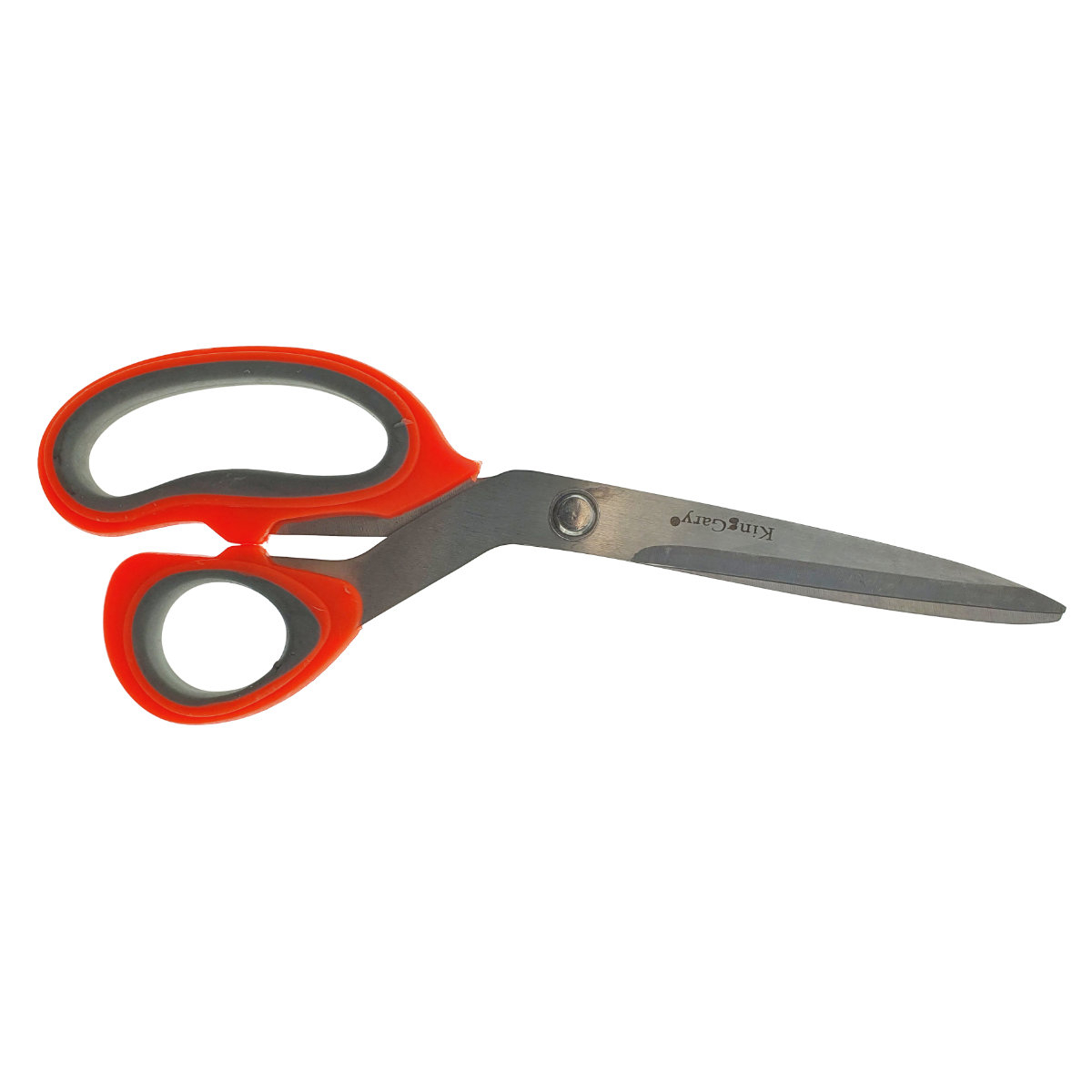 Foarfeca de birou multifunctionala, lungime 23 cm, lama otel inoxidabil, maner plastic portocaliu cu gri [8]