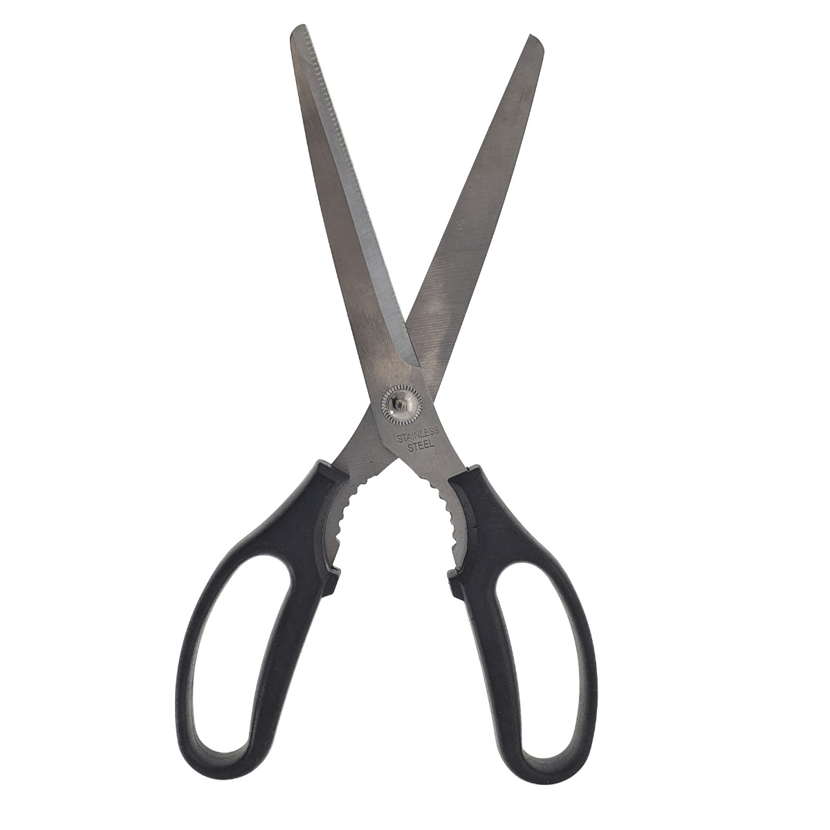 Foarfeca de birou multifunctionala, lungime 25 cm, lama otel inoxidabil, maner plastic negru [2]