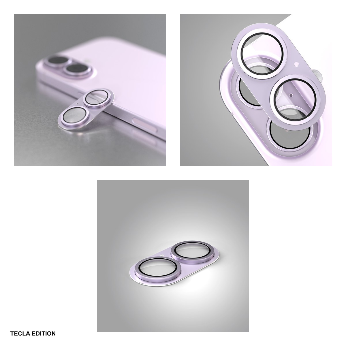 Folie protectie camera integrala Etteri, cu rama roz, pentru Apple iPhone 17 [4]