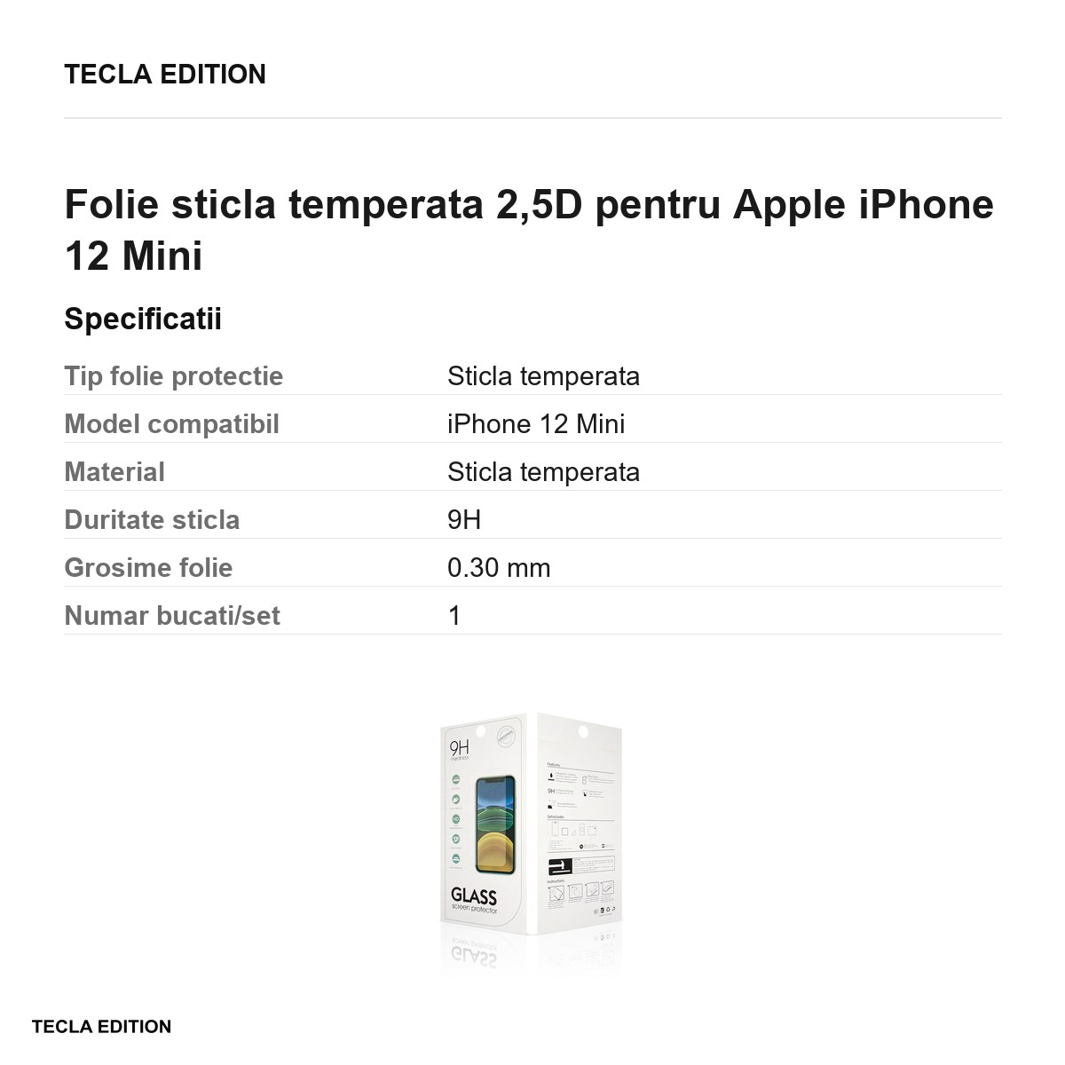 Folie sticla temperata 2,5D pentru Apple iPhone 12 Mini [5]