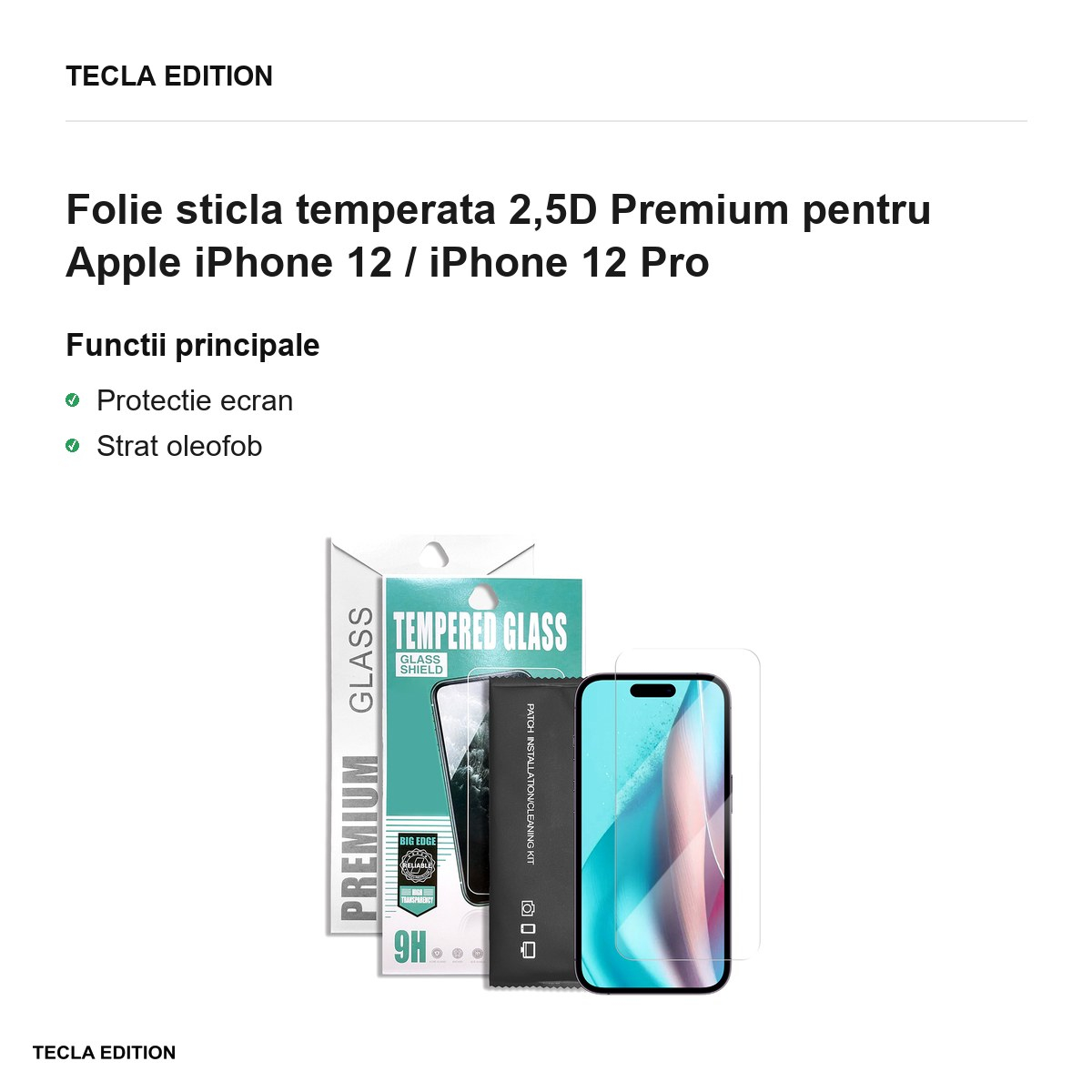 Folie sticla temperata 2,5D Premium pentru Apple iPhone 12 / iPhone 12 Pro [4]