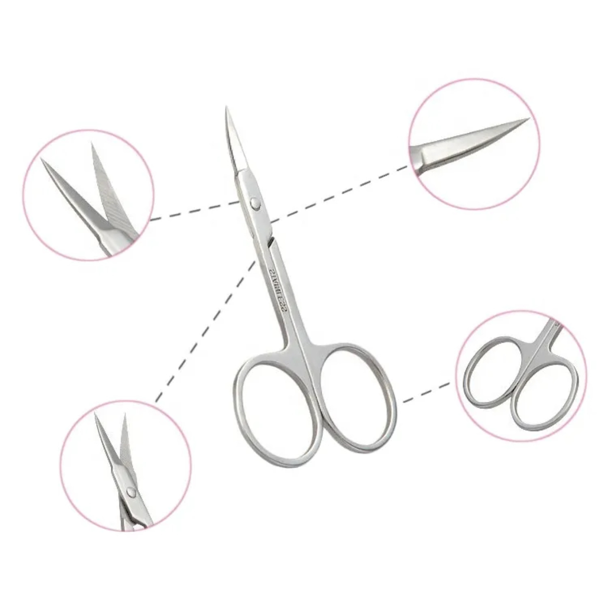 Forfecuta cosmetica, J47-V11 00013, unghii si par facial, 90 mm, argintie [4]
