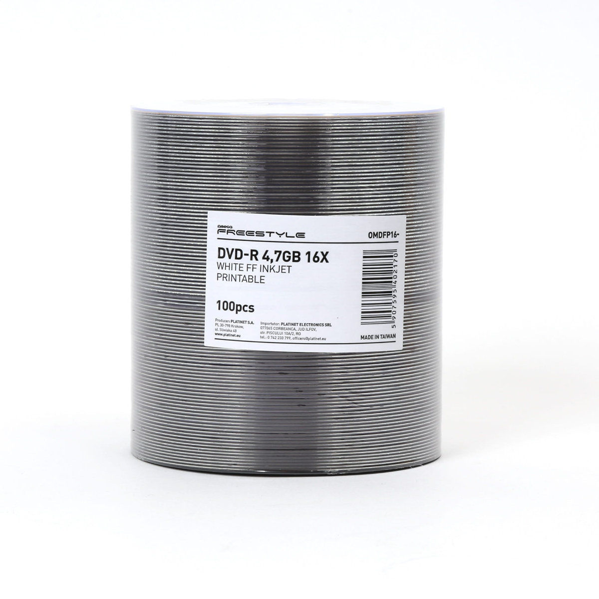 Set 100 DVD-R Freestyle 4.7 Gb 16X, suprafata printabila alba plina [2]