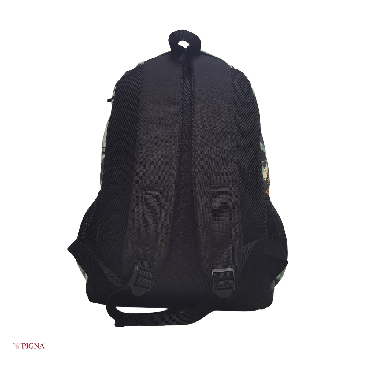 Ghiozdan Pigna pentru gimnaziu, model camuflaj, 4 fermoare, 45x31x14 cm, negru [5]