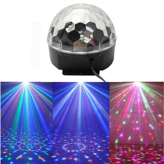 Glob cu lumini Led multicolor,rotativ,Magic Ball M6,diametru 20cm [4]