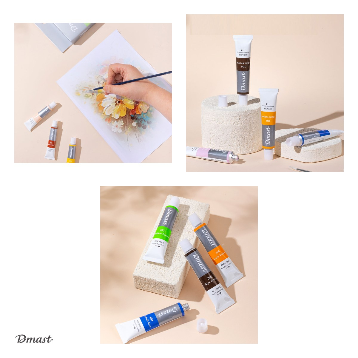 Guase Dmast by Pebeo, 36 culori 12 ml, asortate [4]
