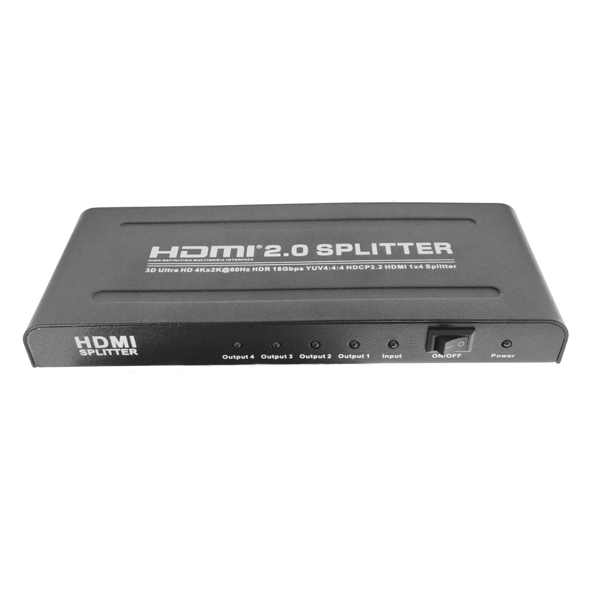 HDMI Splitter video, 3D UltraHD 4K, 60Hz HDR 18Gbps, 1 x port intrare HDMI, 4 x port-uri iesire HDMI, cu alimentator inclus , negru [7]