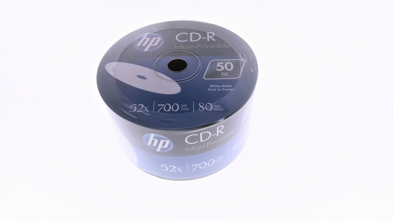 HP - CD-R HP [14223],700 Mb , 80 min , 52X , Alb Printabil Inkjet , set 50 buc / pret/set [4]