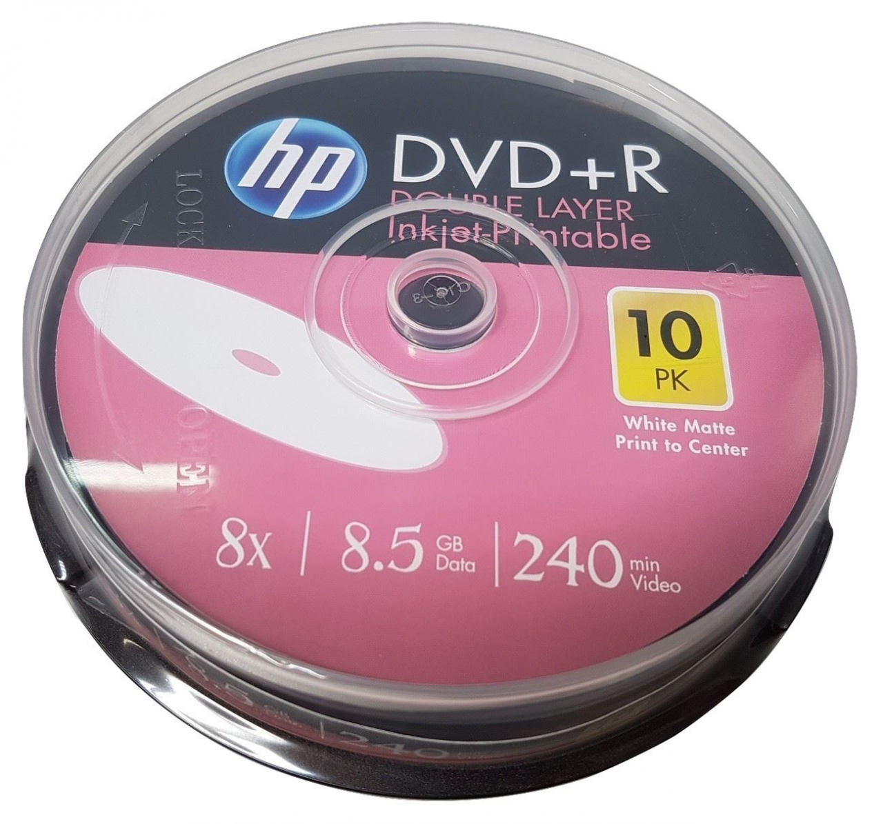 HP - DVD+R DL 8.5 Gb 8X Double Layer Printabil HP , Cake Box , 10 buc / pret/set [4]