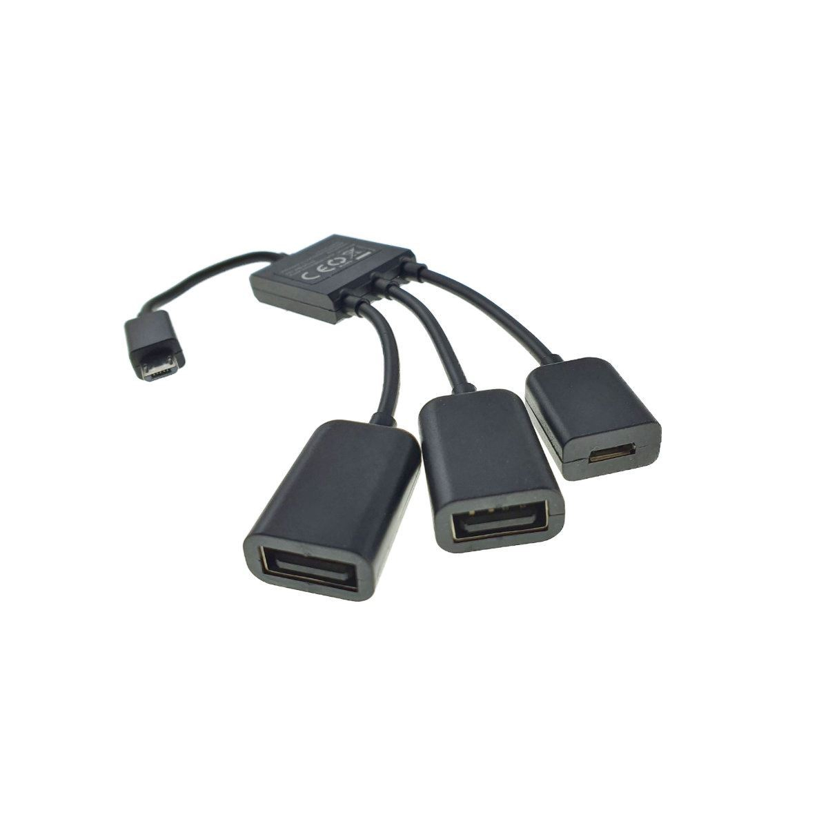Hub OTG Gembird, cu conector microUSB tata la 2 porturi USB 2.0 mama si port alimentare microUSB mama [4]