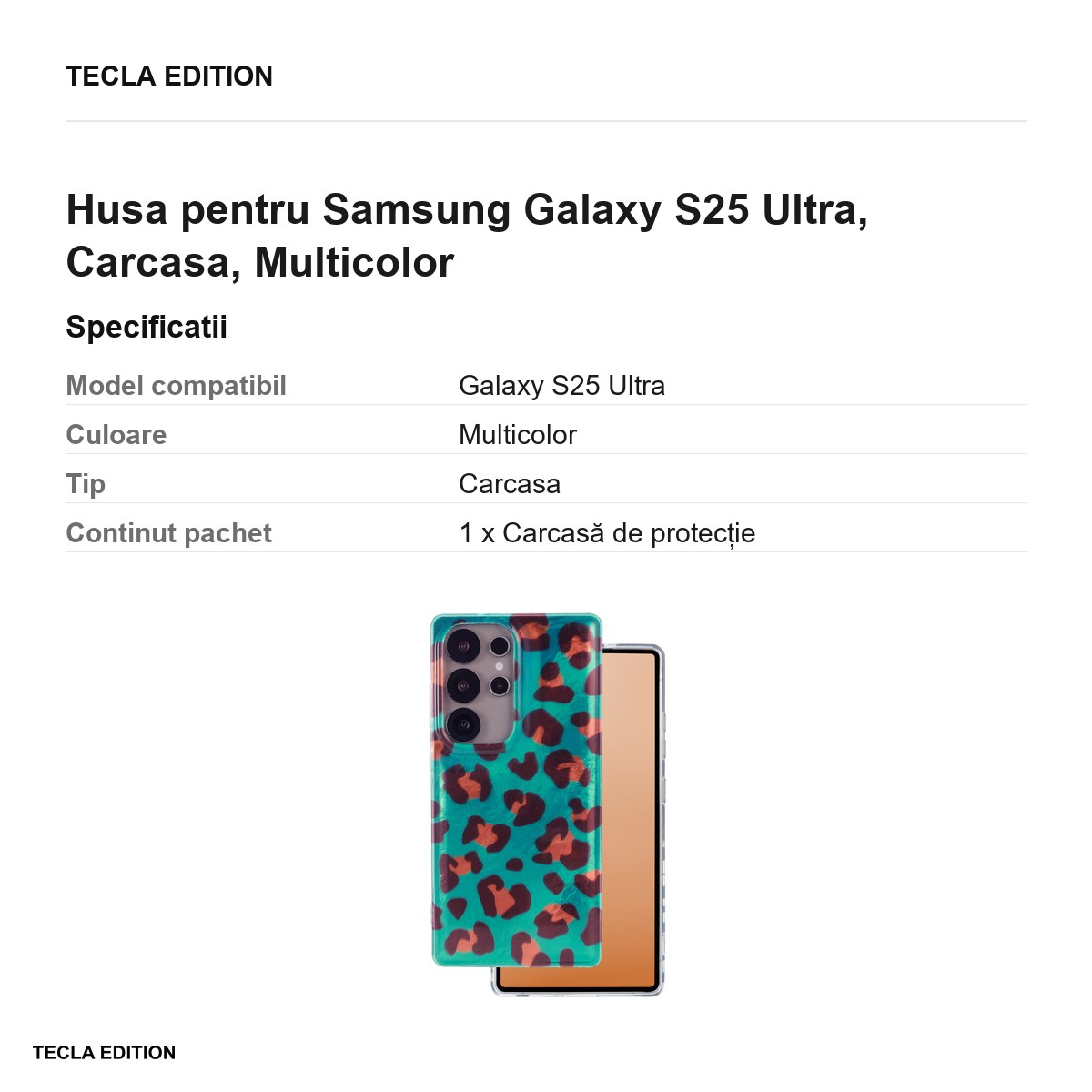 Husa Animal Print Crazy Cheetah pentru Samsung Galaxy S25 Ultra, Carcasa, Multicolor [3]