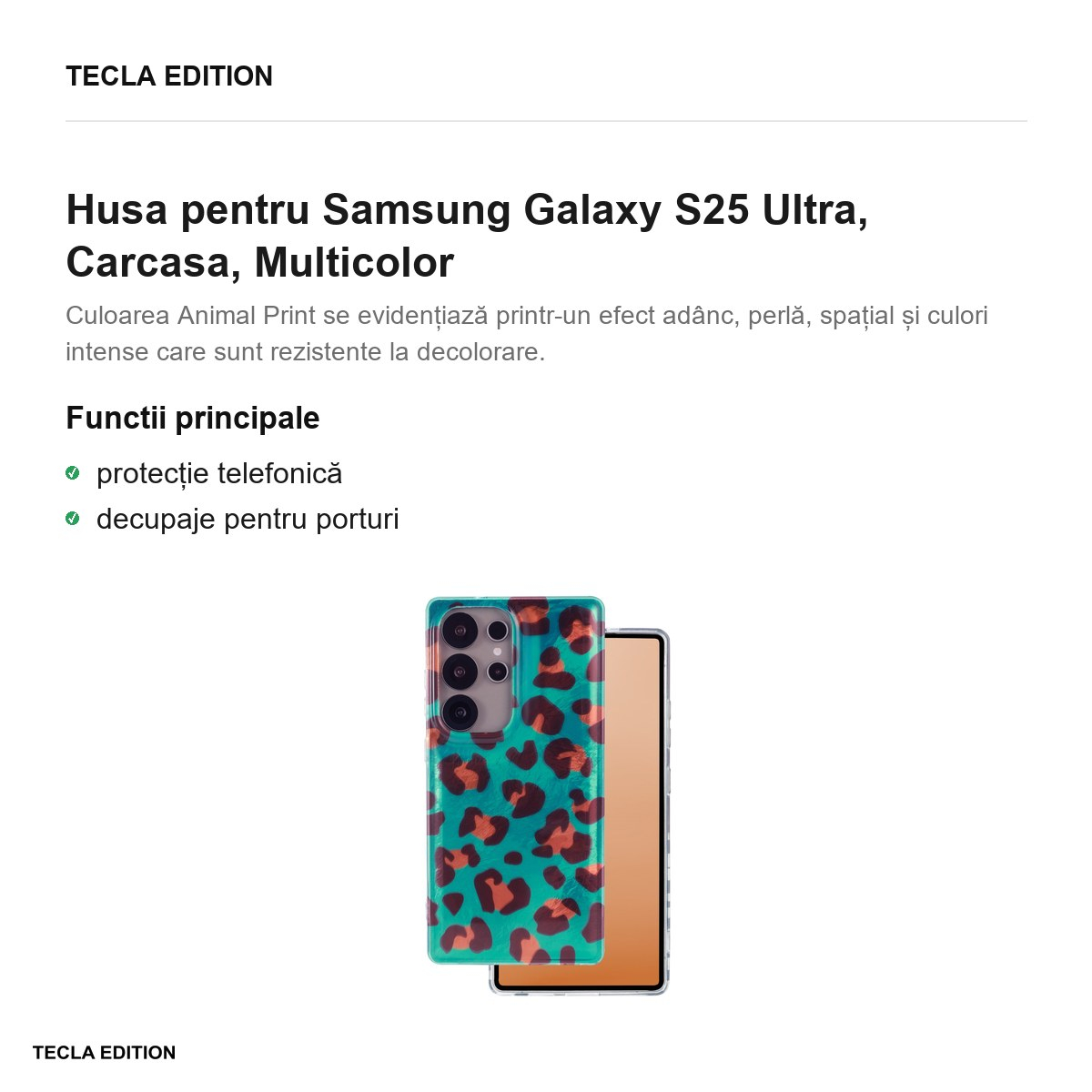 Husa Animal Print Crazy Cheetah pentru Samsung Galaxy S25 Ultra, Carcasa, Multicolor [2]