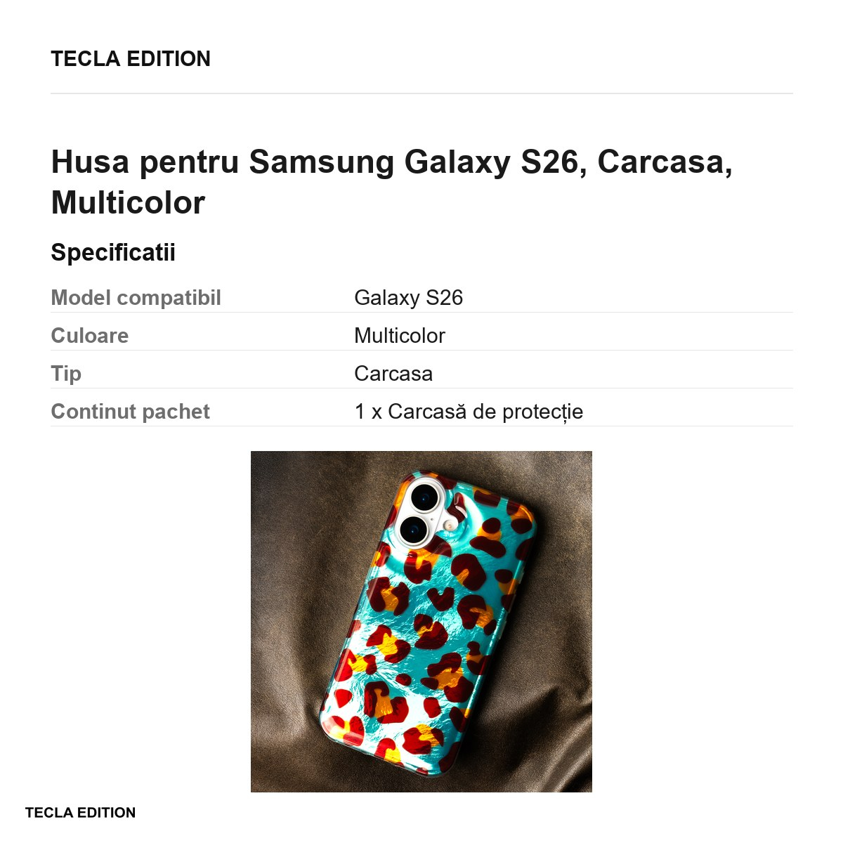 Husa Animal Print Crazy Cheetah pentru Samsung Galaxy S26, Carcasa, Multicolor [3]