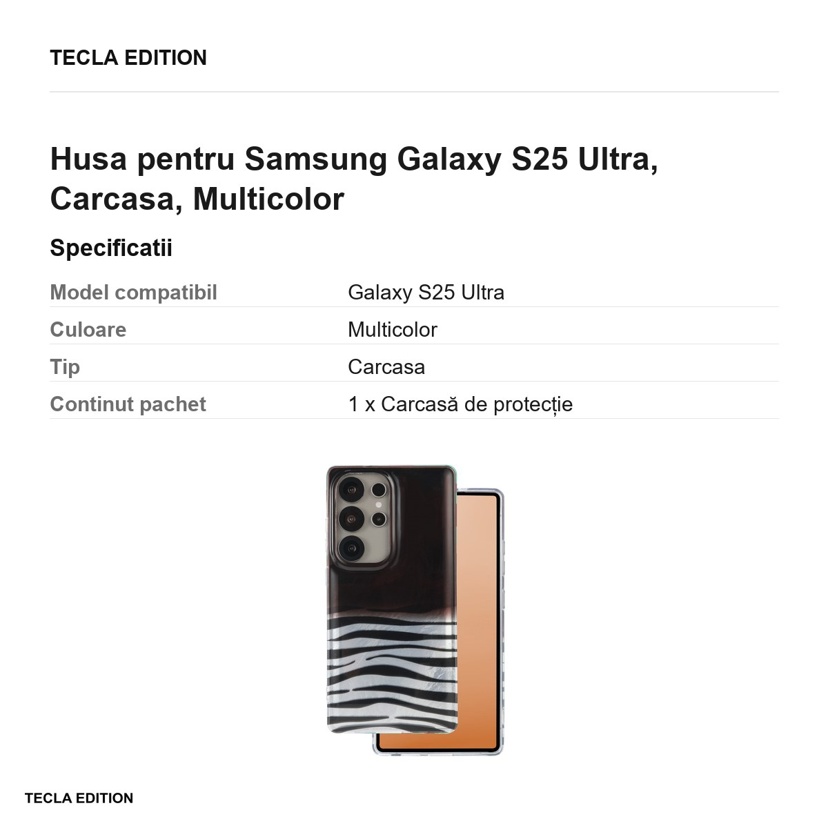 Husa Animal Print Okapi pentru Samsung Galaxy S25 Ultra, Carcasa, Multicolor [3]