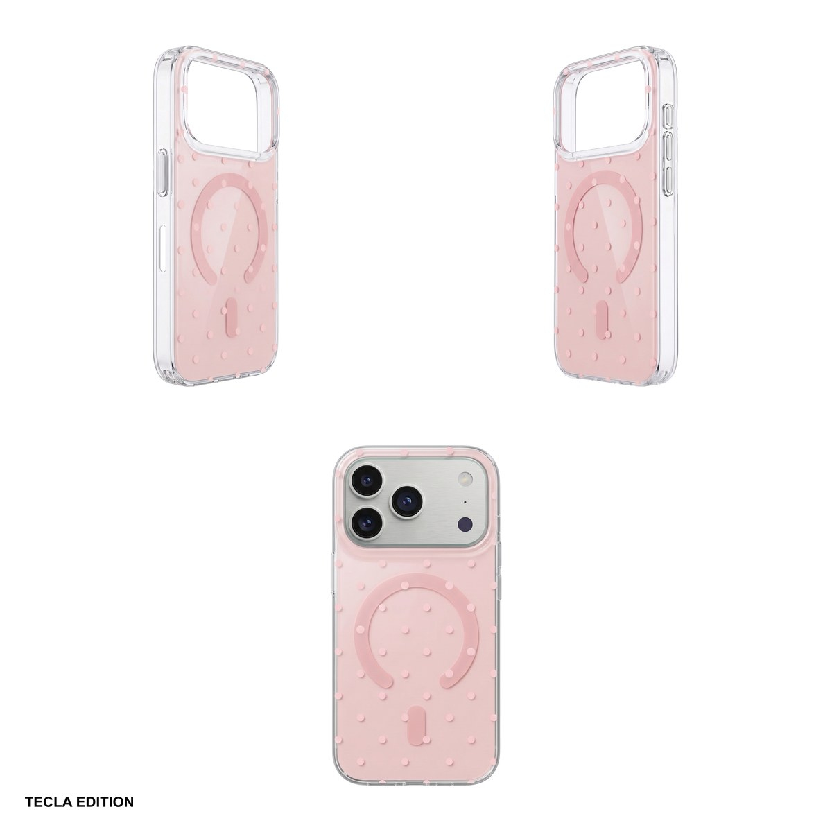 Husa Bubble Dots Mag pentru Apple iPhone 12, iPhone 12 Pro, Carcasa magnetica, Roz [4]