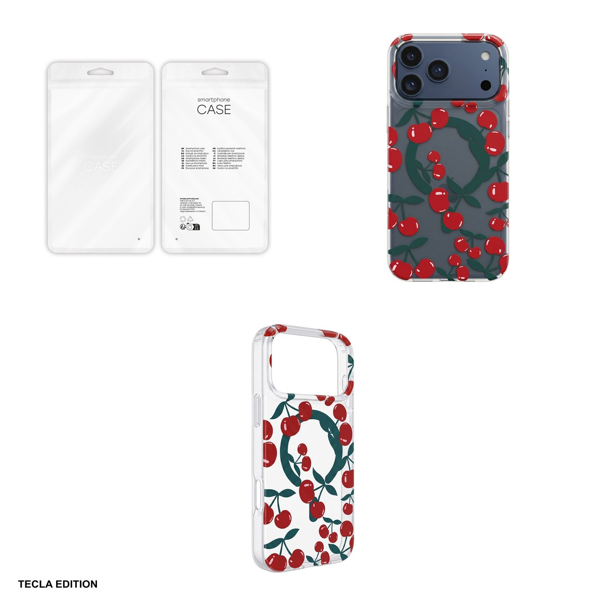 Husa Cherry Mag pentru Apple iPhone 13, iPhone 14, Carcasa magnetica, Transparent [4]