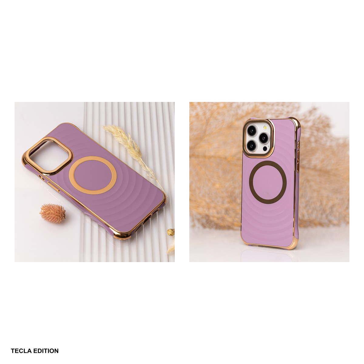 Husa Circle Glam Mag pentru Apple iPhone 14 Pro, Carcasa magnetica, Mov [5]