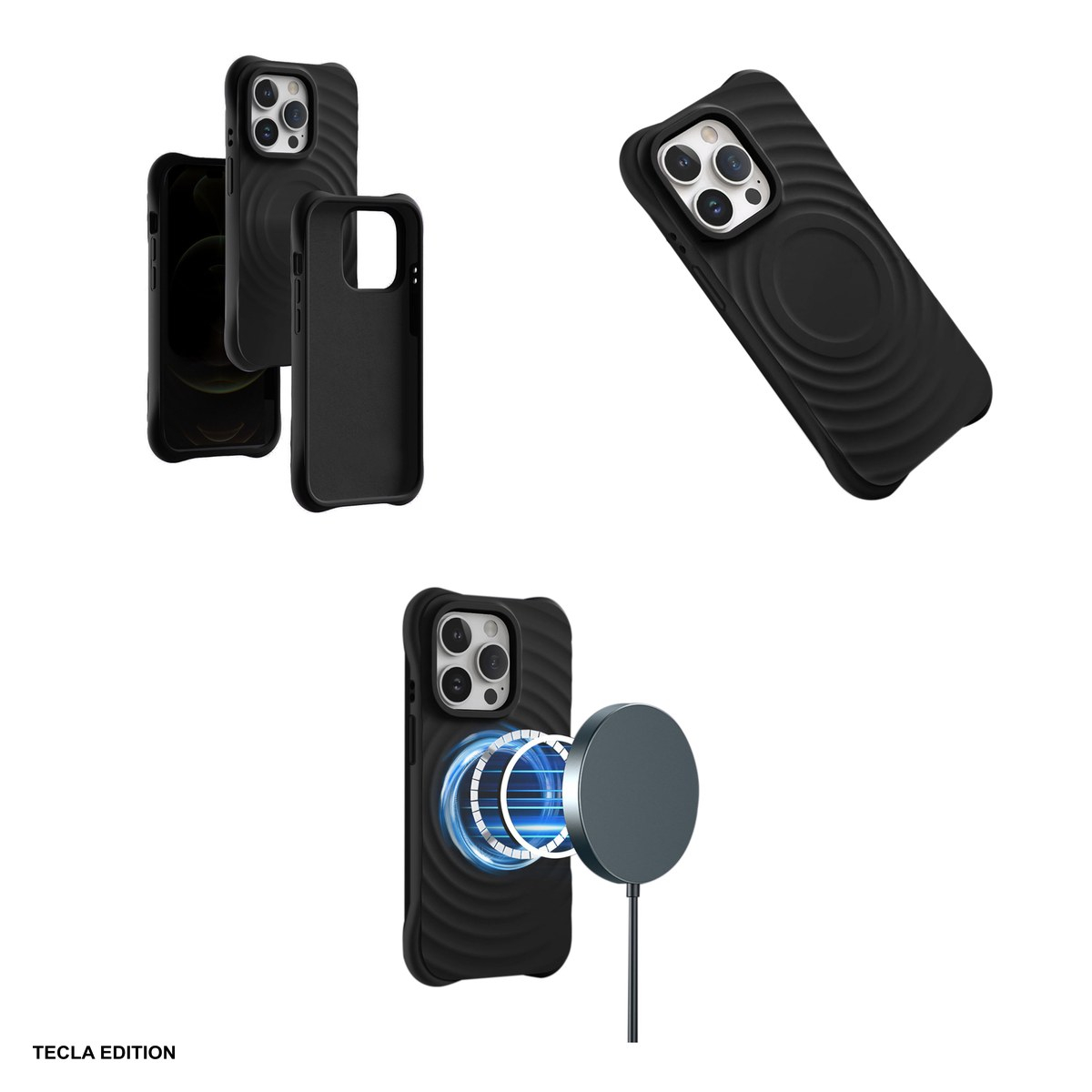 Husa Circle Mag pentru Apple iPhone 14 Pro, Carcasa magnetica, Negru [4]