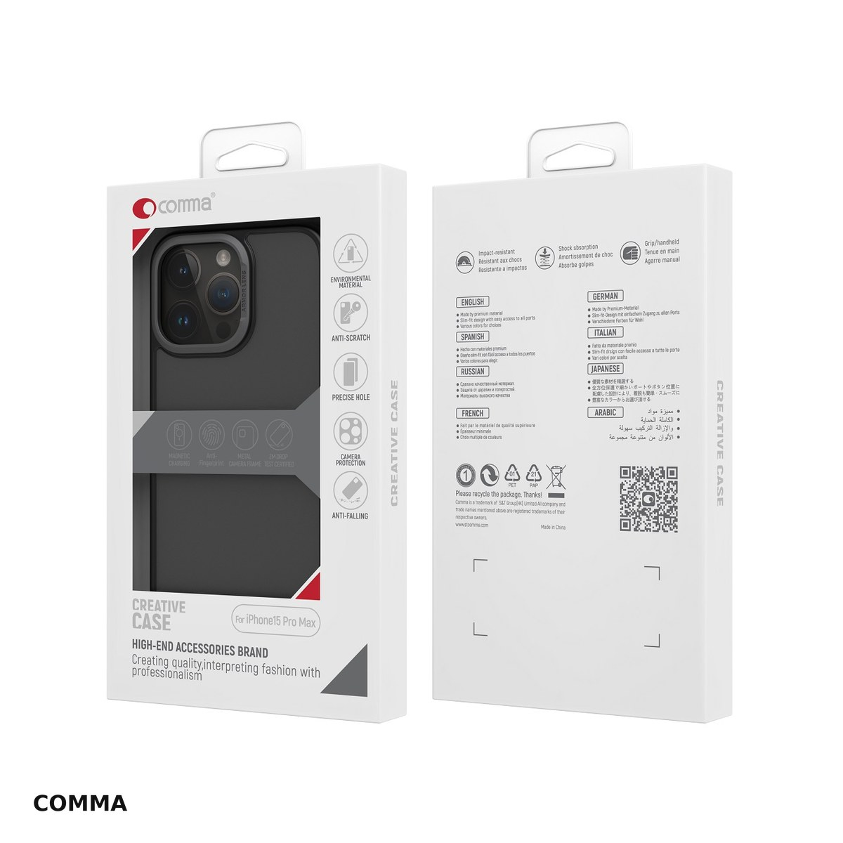 Husa Comma Joy Elegant pentru Apple iPhone 15 Plus, Carcasa, Verde [4]