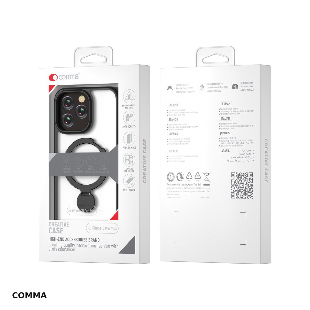 Husa Comma Joy Shark Mag pentru Apple iPhone 15 Plus, Carcasa magnetica, Verde [4]