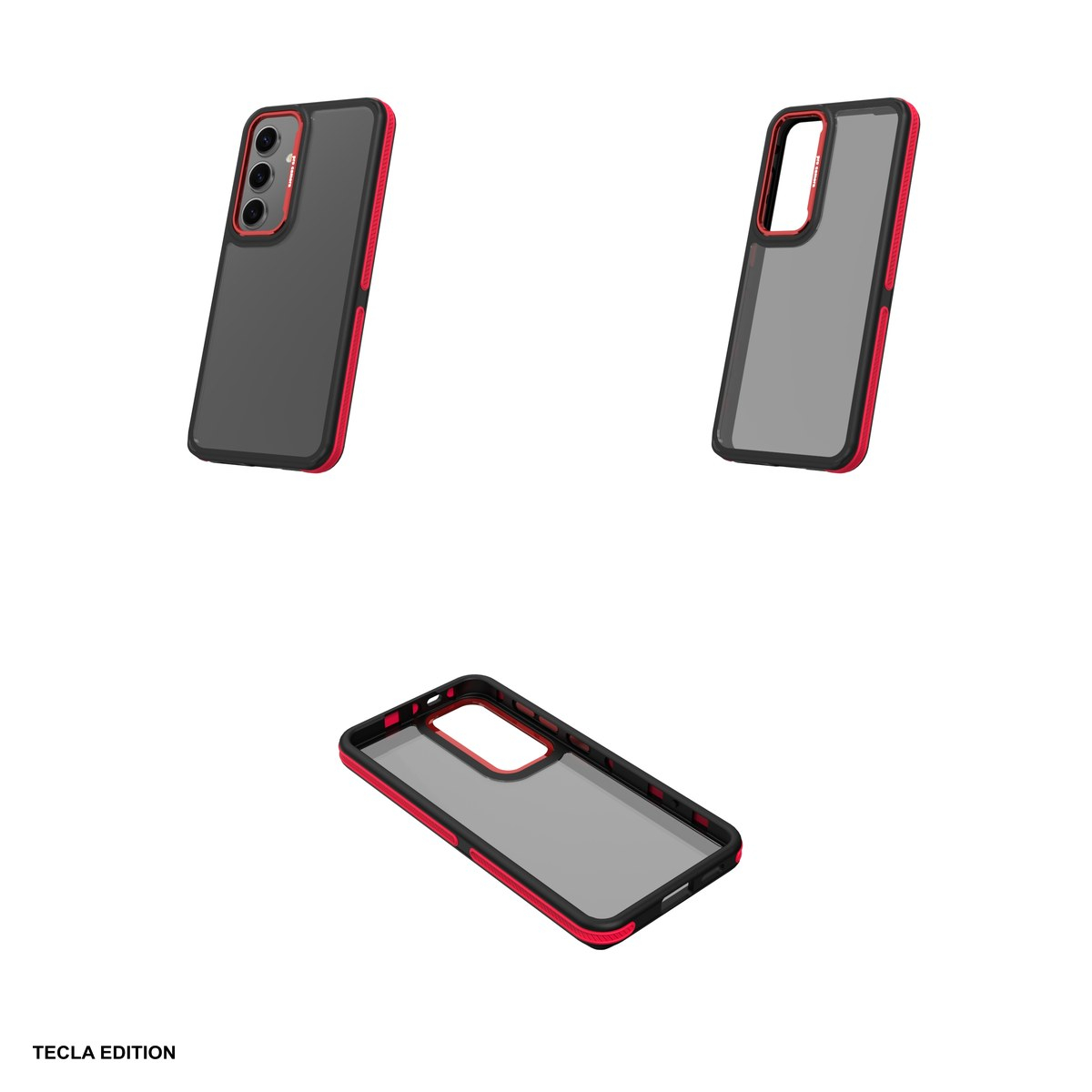 Husa Crystal Black pentru Samsung Galaxy S25 Plus, Carcasa, Rosu [4]