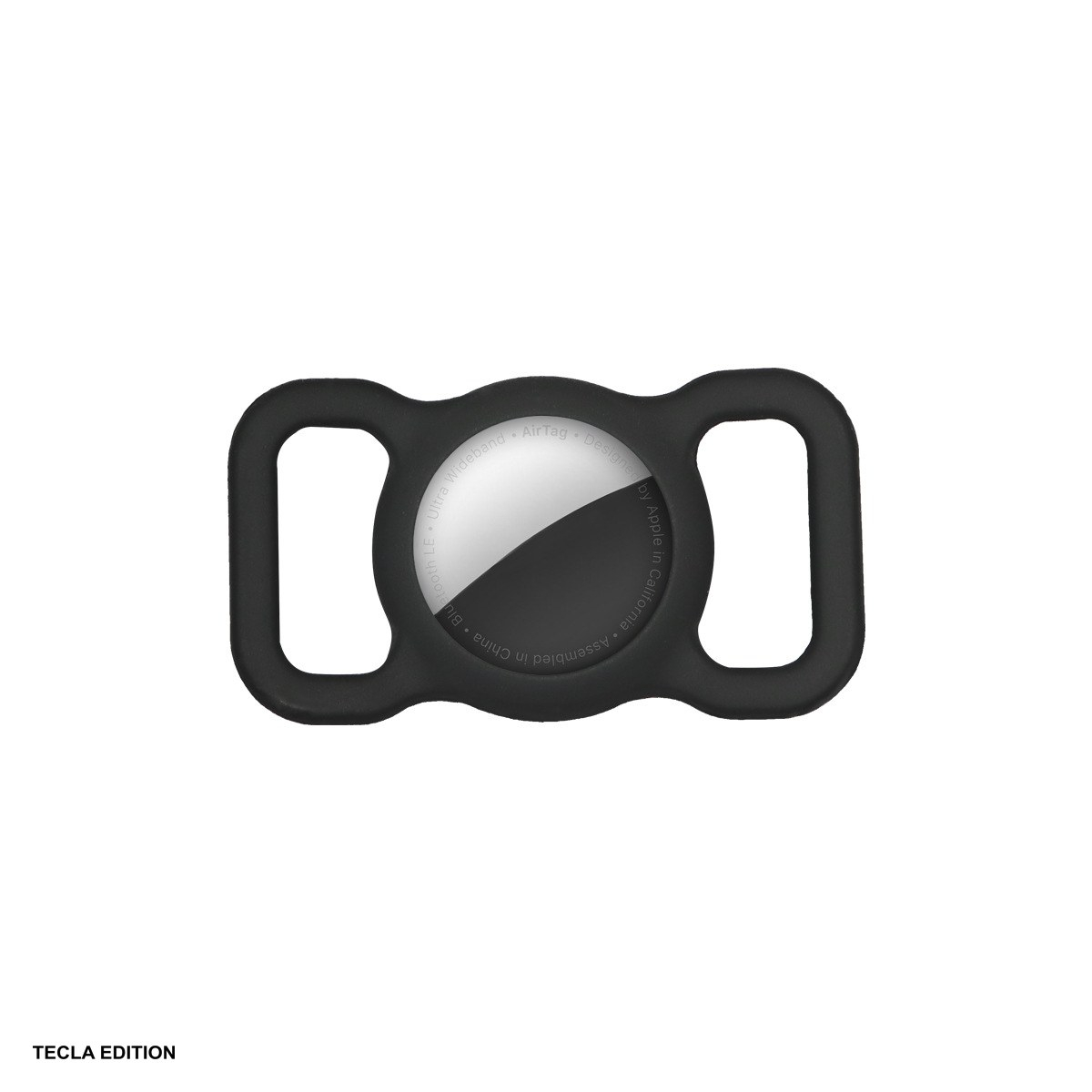 Husa de protectie AirTag, pentru prindere pe zgarda, curea , bretele, din silicon, Neagra [1]