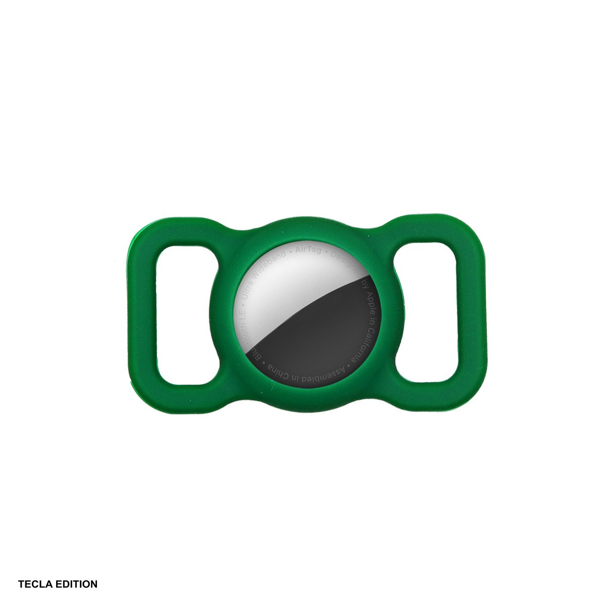 Husa de protectie AirTag, pentru prindere pe zgarda, curea , bretele, din silicon, Verde [1]