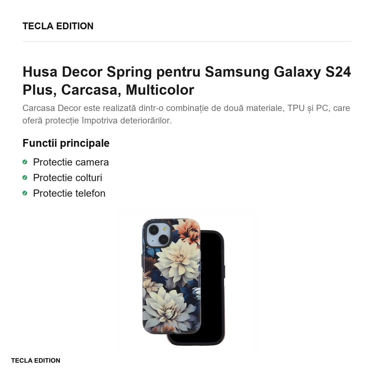 Husa Decor Spring pentru Samsung Galaxy S24 Plus, Carcasa, Multicolor [2]
