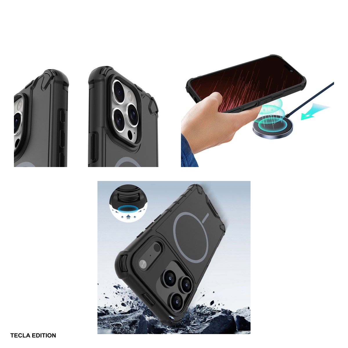 Husa Defender 2in1 Mag pentru Apple iPhone 16 Pro, Carcasa magnetica, Negru [5]