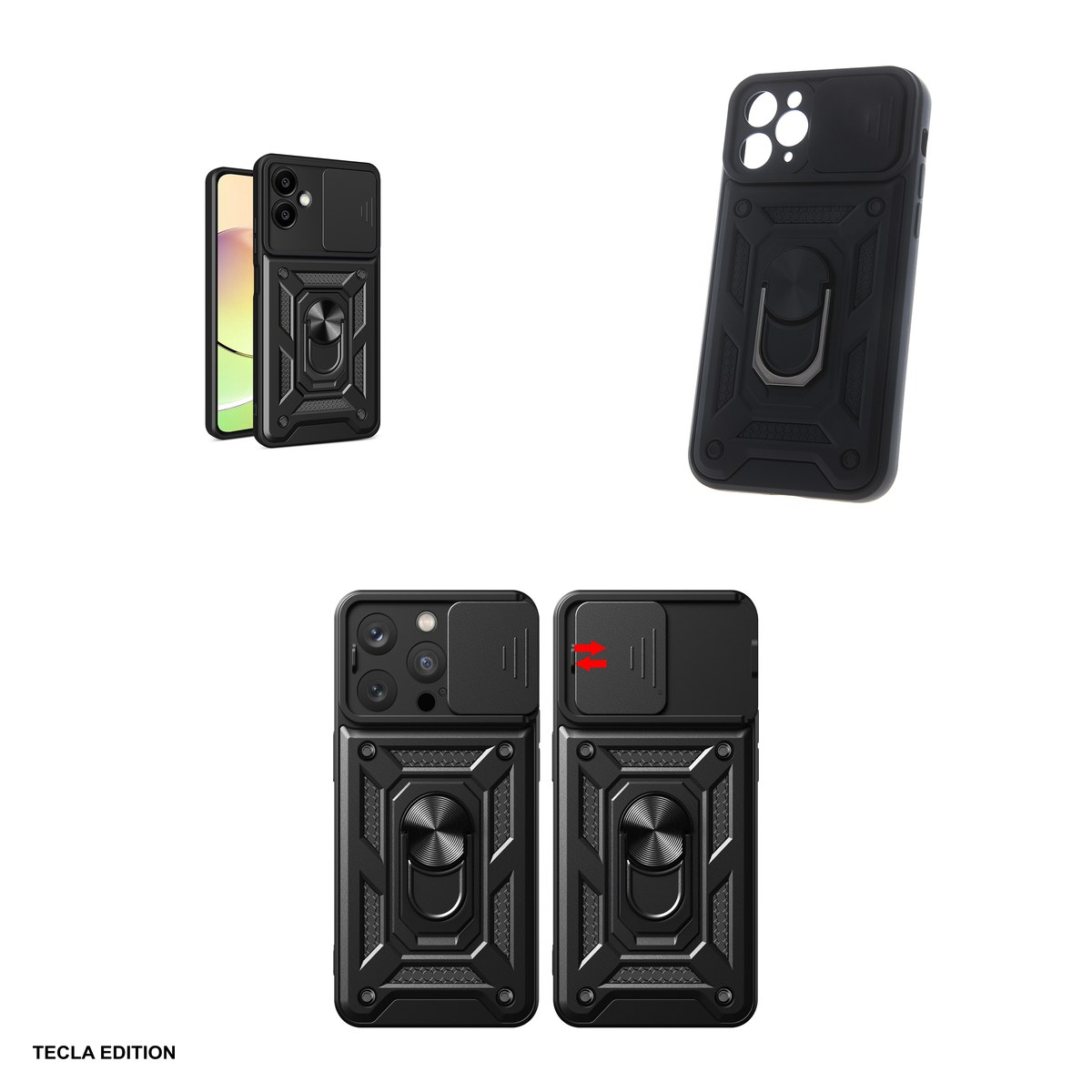 Husa Defender Slide pentru Samsung Galaxy A06 5G, Carcasa, Negru [4]