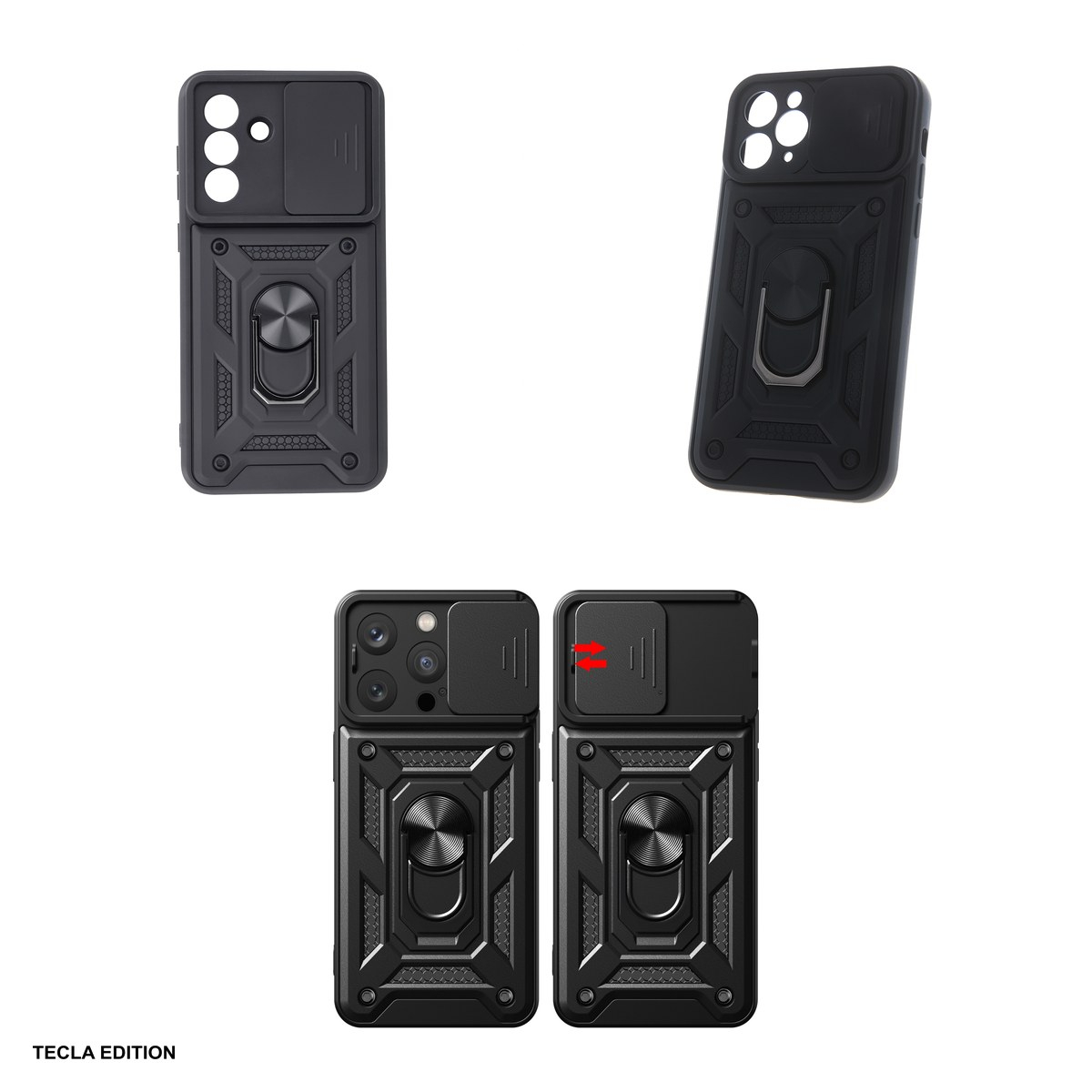Husa Defender Slide pentru Samsung Galaxy A56 5G, Carcasa, Negru [4]