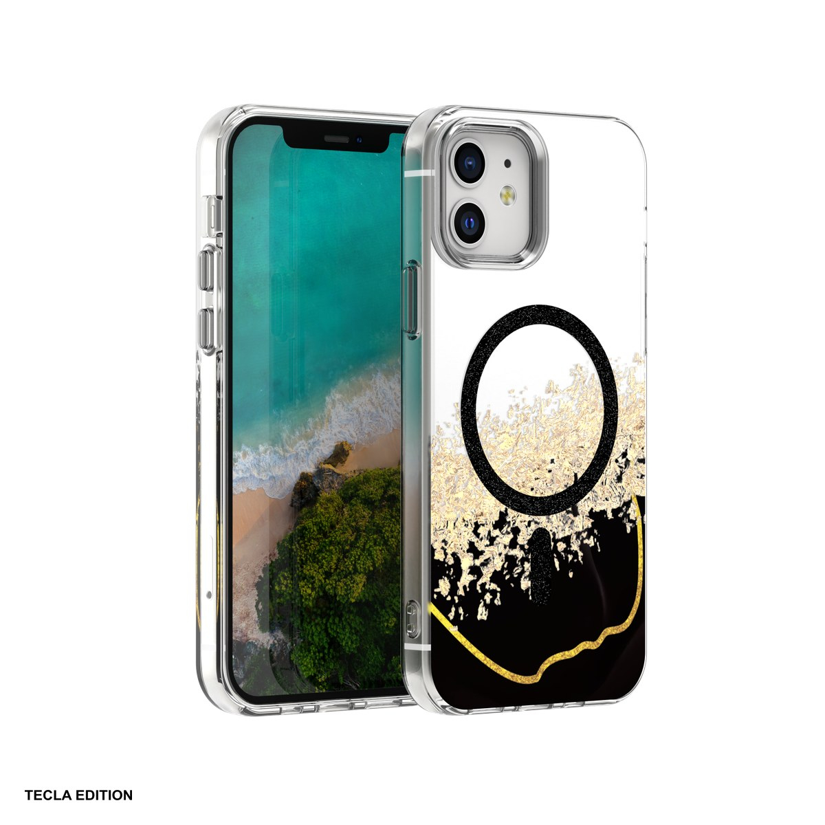 Husa Epoxy Mag pentru Apple iPhone 12 Pro, iPhone 12, Carcasa magnetica, Negru [2]