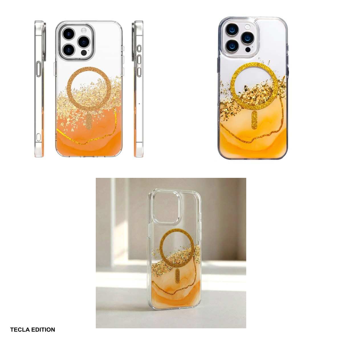 Husa Epoxy Mag pentru Apple iPhone 14 Pro, Carcasa magnetica, Portocaliu [8]