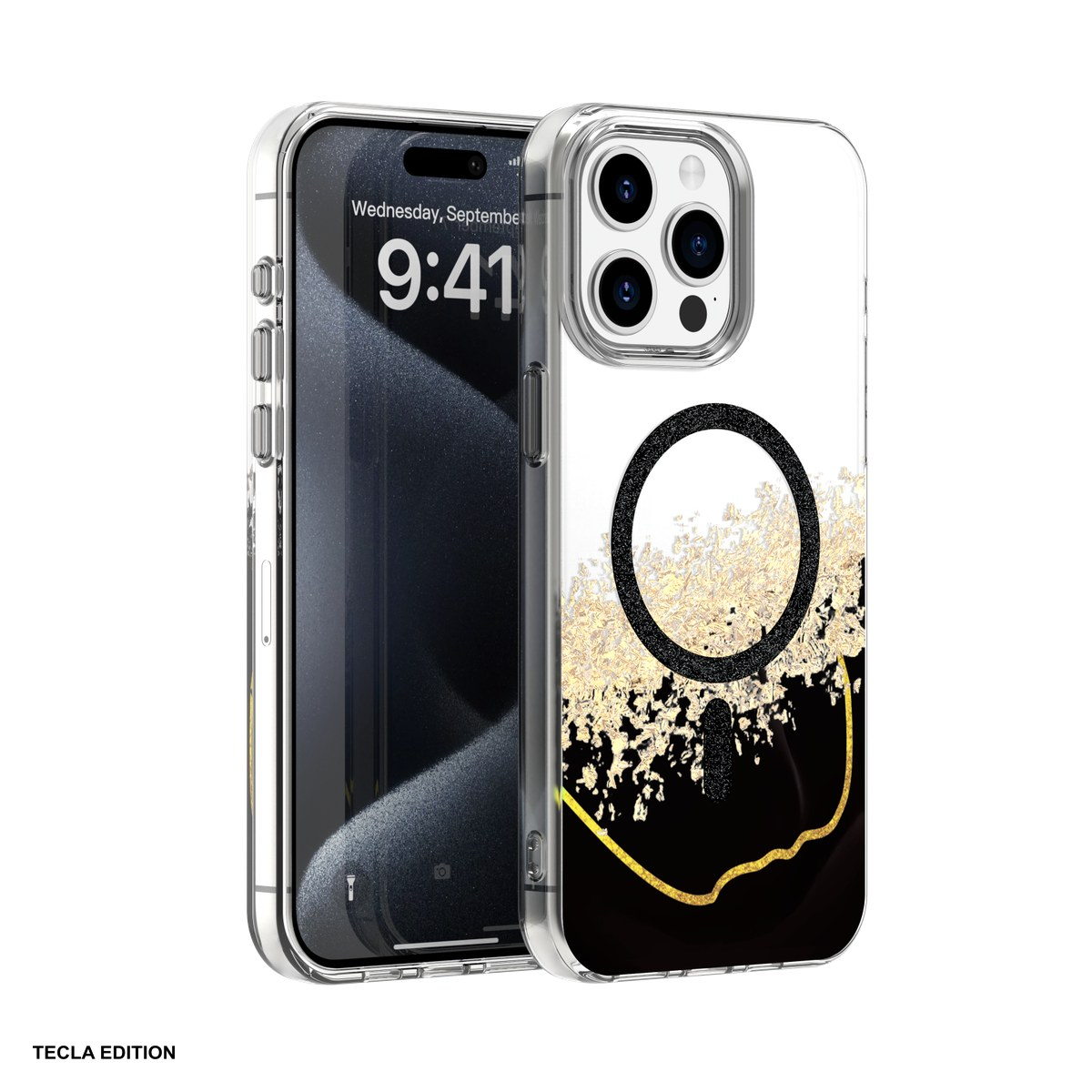 Husa Epoxy Mag pentru Apple iPhone 15 Pro, Carcasa magnetica, Negru [2]
