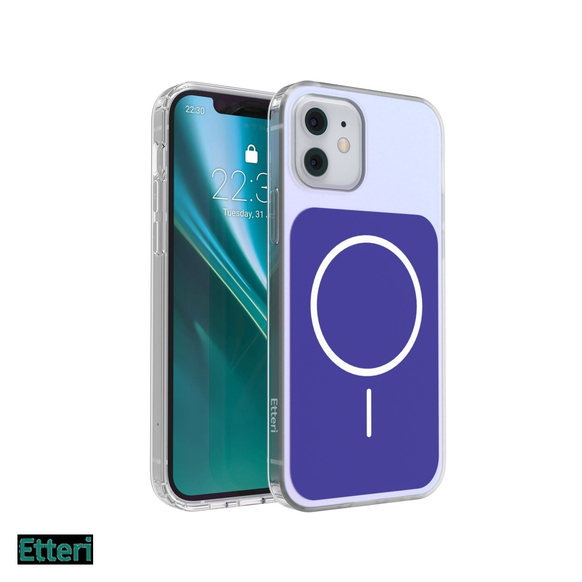 Husa Etteri Hidden Pearl pentru Apple iPhone 12 Pro, iPhone 12, Carcasa magnetica, Albastru inchis [2]