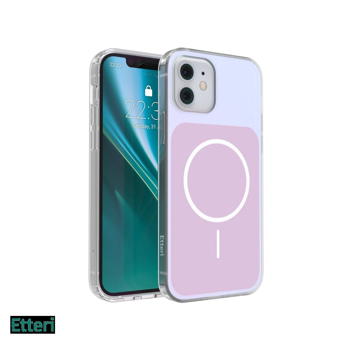 Husa Etteri Hidden Pearl pentru Apple iPhone 12 Pro, iPhone 12, Carcasa magnetica, Roz [2]