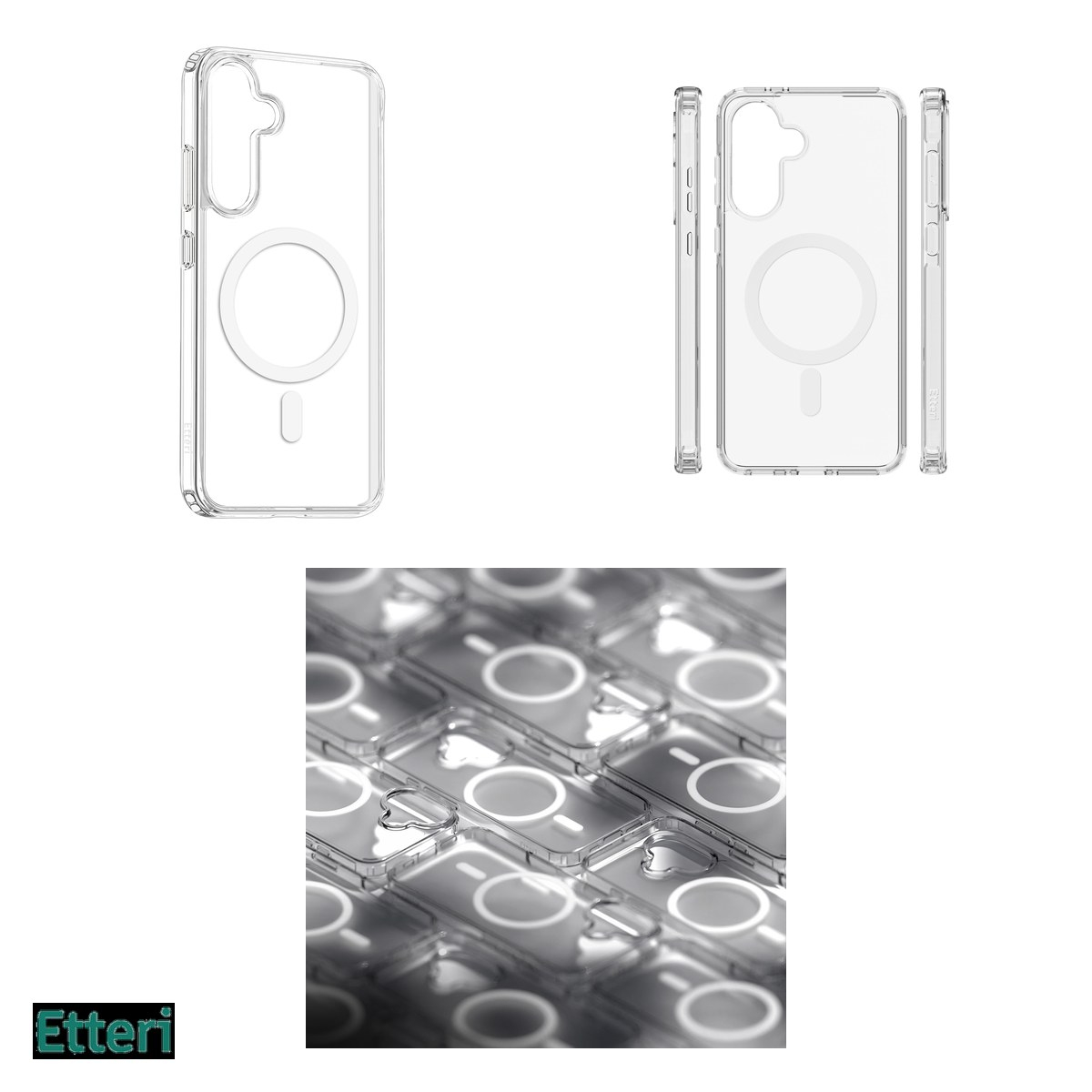 Husa Etteri Hybrid Mag pentru Samsung Galaxy A55 5G, Carcasa magnetica, Transparent [4]
