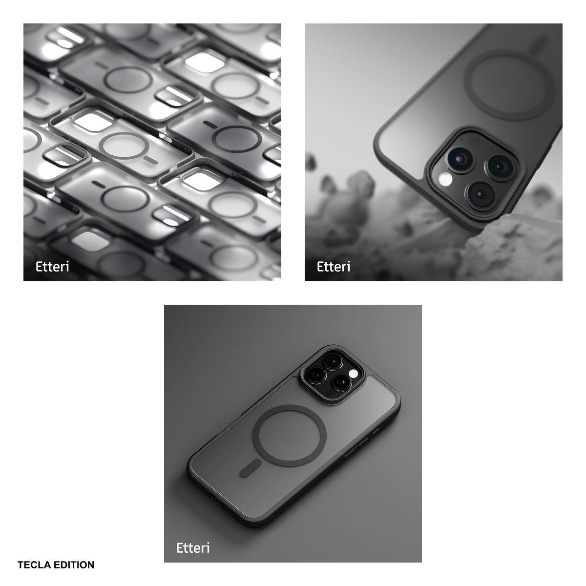 Husa Etteri Matt Mag pentru Apple iPhone 16 Pro Max, Carcasa magnetica, Negru [4]
