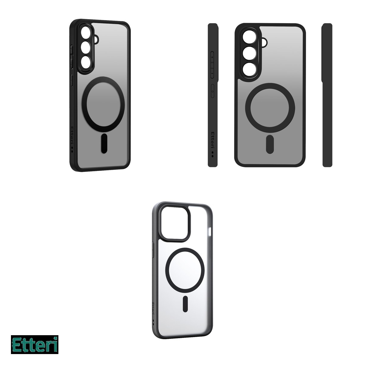 Husa Etteri Matt Mag pentru Samsung Galaxy S26, Carcasa magnetica, Negru [4]