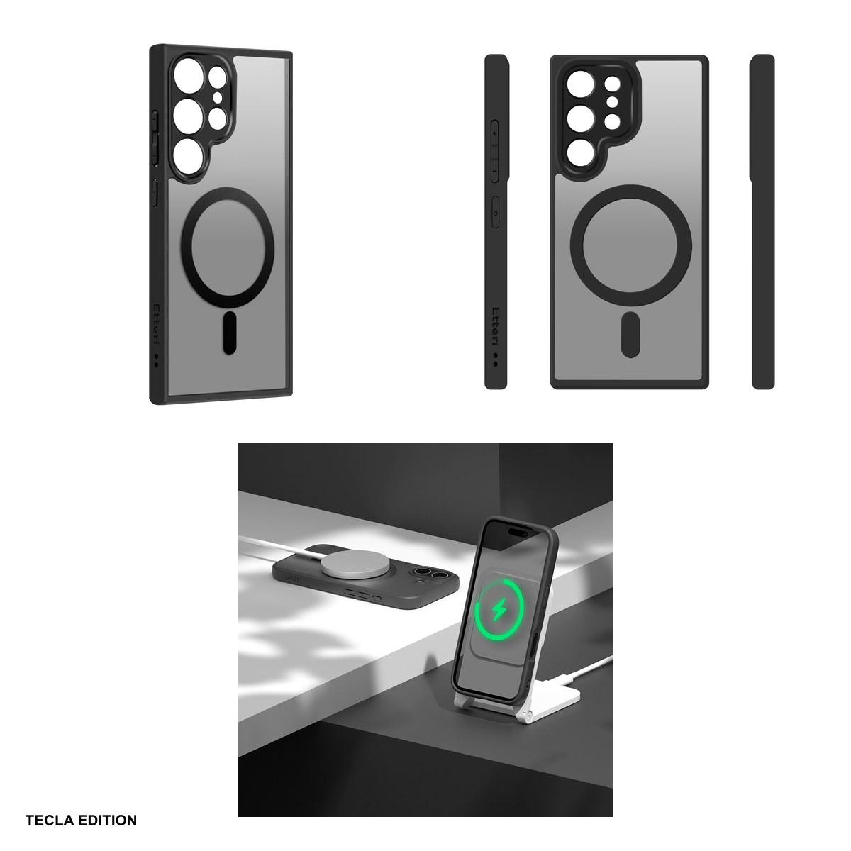 Husa Etteri Matt Mag pentru Samsung Galaxy S26 Ultra, Carcasa magnetica, Negru [4]