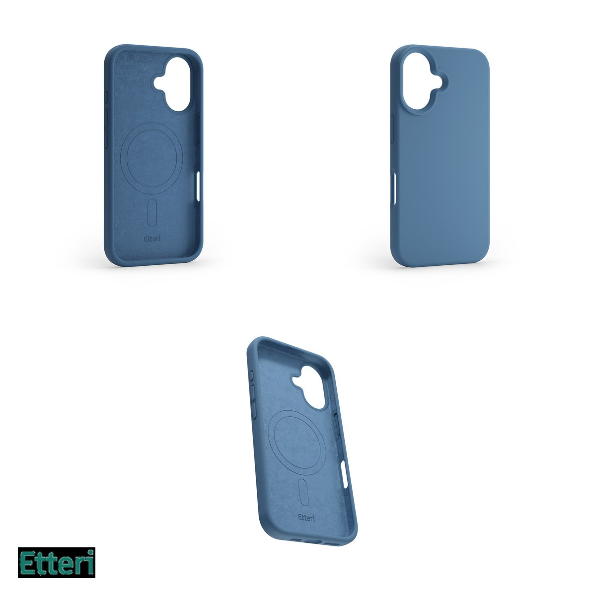 Husa Etteri Silicone Mag pentru Apple iPhone 16 Plus, Carcasa magnetica, Albastru [4]
